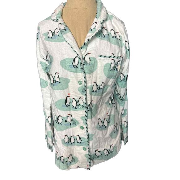 Munki Munki 2 Piece White with Penguin Print Pajamas Size Small - Picture 1 of 4